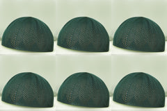 Turkey Knitted Kufi Cap (Pack of 6) – Premium Lightweight Turkish Style Islamic Cap