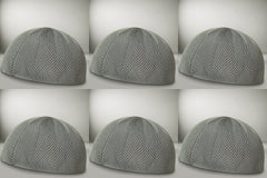 Turkey Knitted Kufi Cap (Pack of 6) – Premium Lightweight Turkish Style Islamic Cap