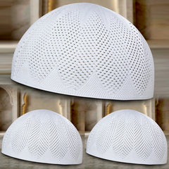 Turkey Knitted Kufi Cap (Pack of 3) – Premium Lightweight Turkish Style Islamic Cap