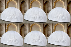 Turkey Knitted Kufi Cap (Pack of 6) – Premium Lightweight Turkish Style Islamic Cap