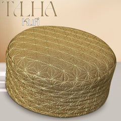Gold Talha Hard Kufi Luxury Embroidered Kufi for Men