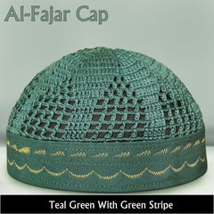 Al-Fajar Premium Knitted Kufi – Poly-Cotton Mesh Islamic Prayer Hat
