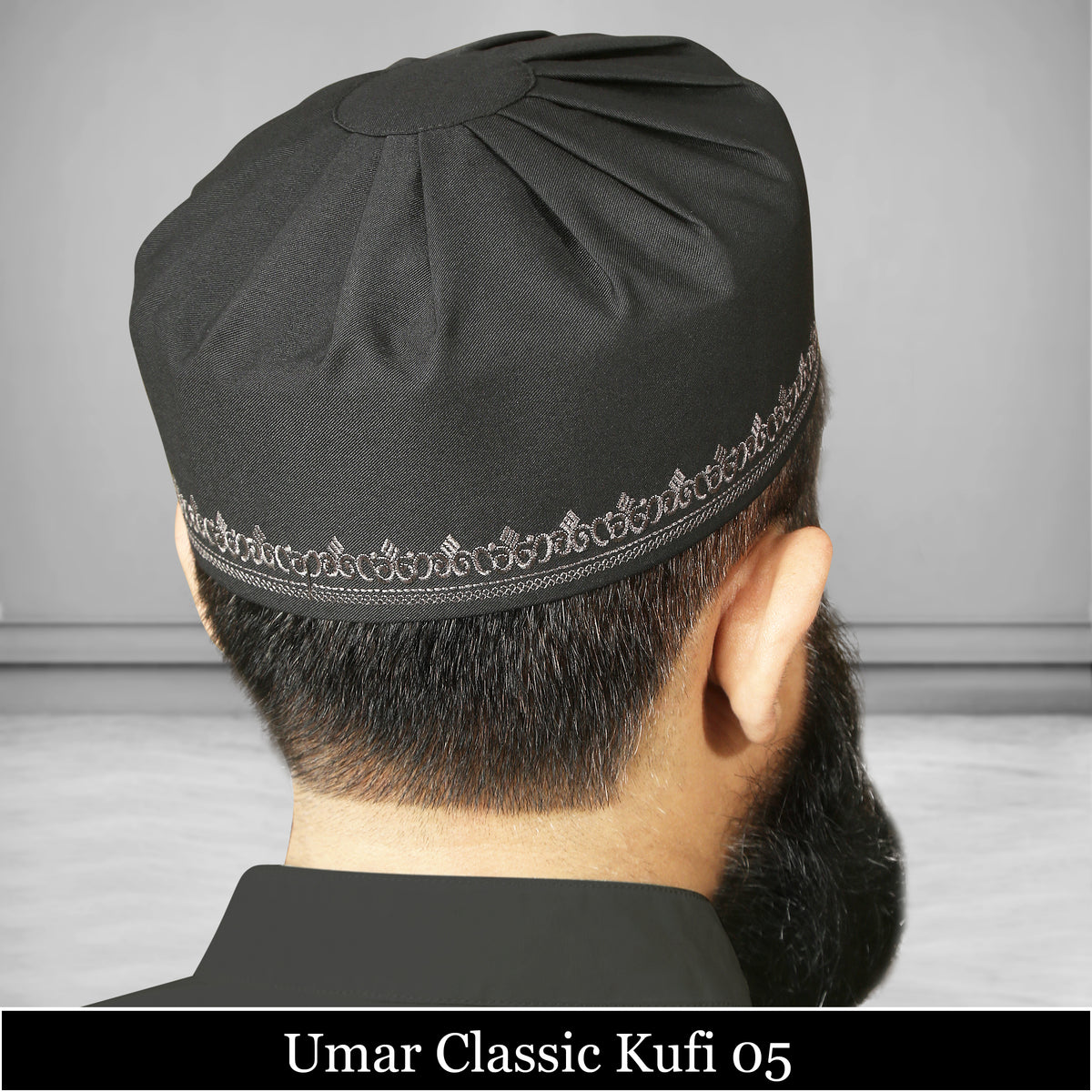 Umar Classic Kufi 05 – Embroidered Islamic Prayer Cap for Men