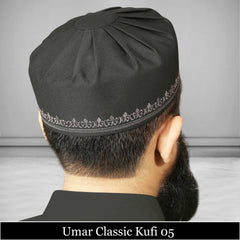 Umar Classic Kufi 05 – Embroidered Islamic Prayer Cap for Men