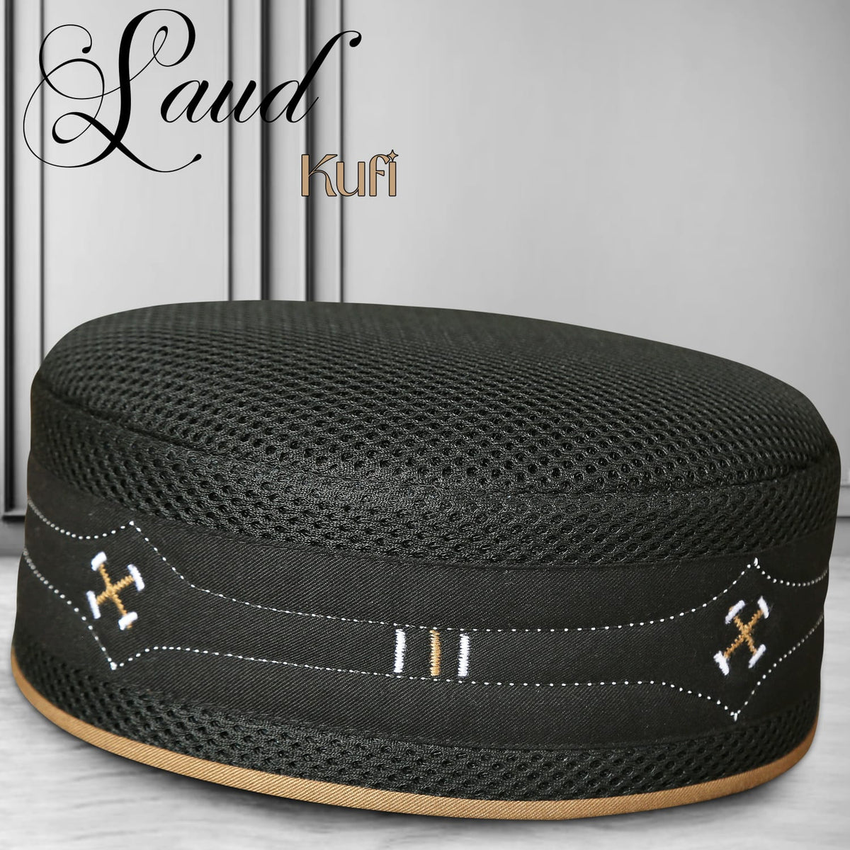 Saud Kufi Cap – Muslim Prayer Cap for Men for Everyday Wear
