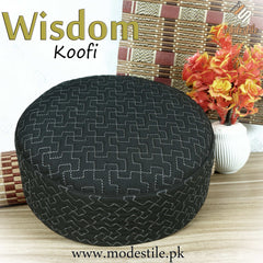 Modestile Wisdom  Embriodered Prayer Islamic Kufi Hat For Men's Traditional Headwear