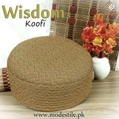 Modestile Wisdom  Embriodered Prayer Islamic Kufi Hat For Men's Traditional Headwear