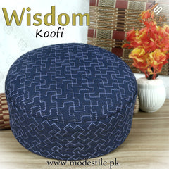Modestile Wisdom  Embriodered Prayer Islamic Kufi Hat For Men's Traditional Headwear