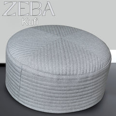 Zeba Premium Hard Kufi Cap - Structured Islamic Prayer Cap