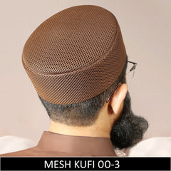 premium islamic mesh fabric kufi 00-3 in brown