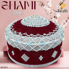 Men’s Premium Muslim Shami Cap SH-0010 – Islamic Traditional Imama Prayer Koofi Turkish Imam Style